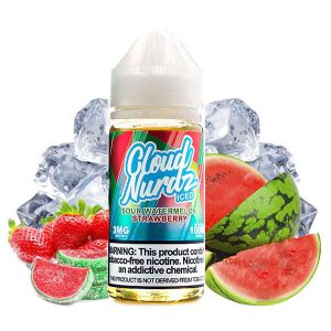 CLUOD NURDZ Sour Watermelon Strawberry Iced 100ml